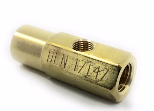 Picture of 17147 Delavan 17147 brass siphon nozzle adapter 1/8" NPT oil intake and 1/4" NPT air intake